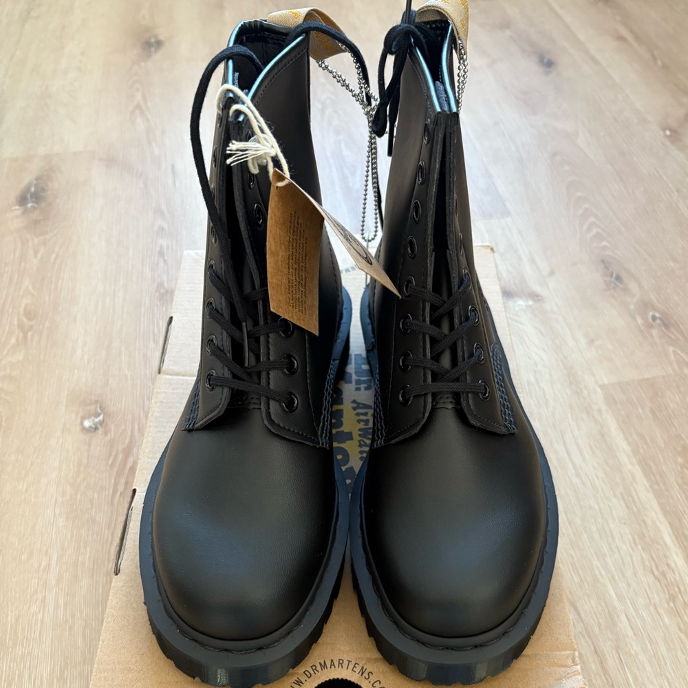 NTW Doc Marten Vegan 1460 Felix Black Lace Up Boots